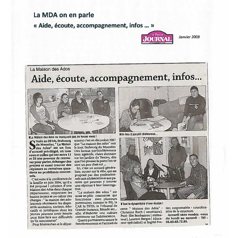LE PETIT JOURNAL 01/2009